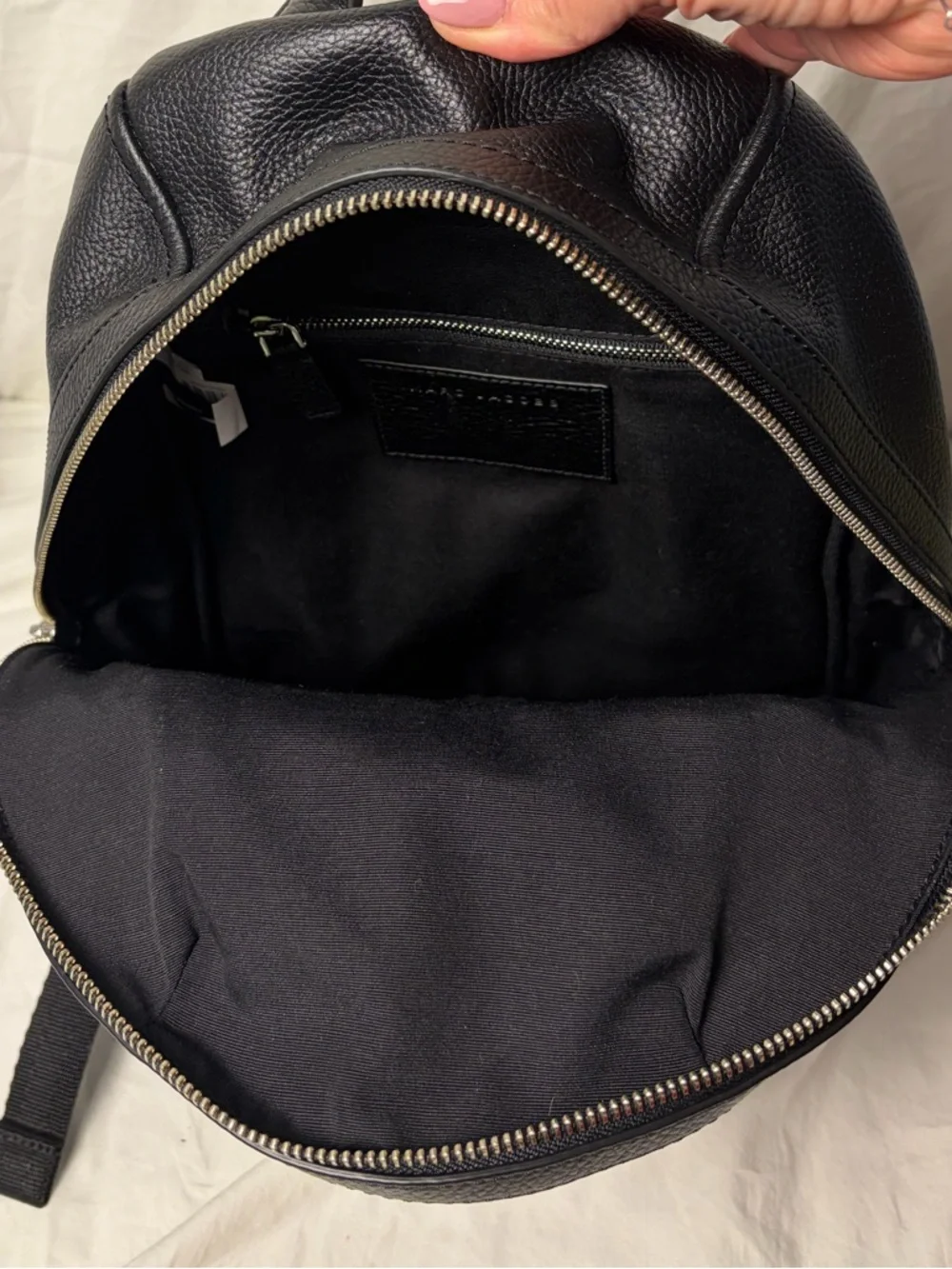 Marc Jacobs Medium Biker Backpack – Black Pebbled Leather